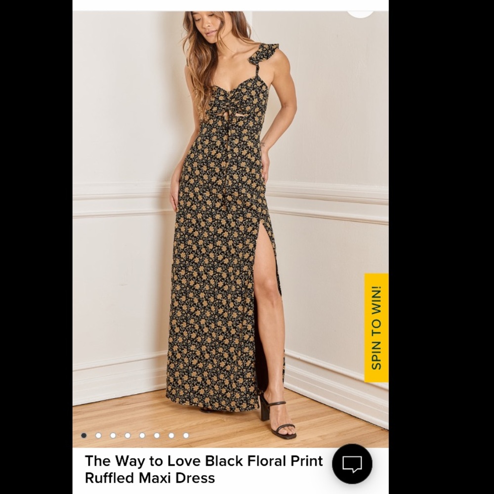 The way to love black floral print maxi - Lulus